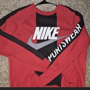 Nike Red Sweatshirt with Black Accents